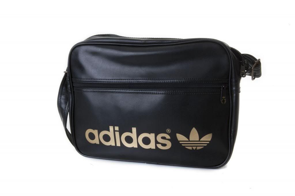 black and gold adidas messenger bag